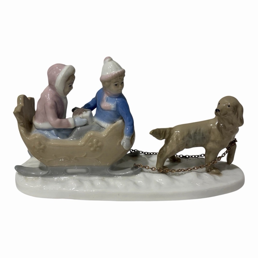 Meico The Paul‎ Sebastian Collection Fine Porcelain Figurine 'Sleigh Ride' 1996